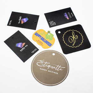 Cordón elástico de lámina en relieve de lujo, etiquetas colgantes, bolsas de papel reciclado impresas para ropa, pantalones vaqueros y camisetas - Product Image 3