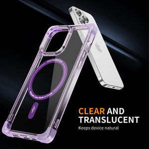 เคสแม่เหล็กกันตกใสสำหรับ iPhone 16 PRO MAX ป้องกันสี่มุม; ฝาครอบป้องกันสำหรับโทรศัพท์มือถือ Apple 15/14 - Product Image 2