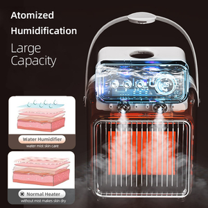 CE Low Noise 1200W Humidifier <strong>2</strong> in 1 Portable <strong>Heater</strong> for Bedroom Mini Electric <strong>Heater</strong> Fan Safe Space <strong>PTC</strong> Fast Heating Fan <strong>Heater</strong> - Product Image 4