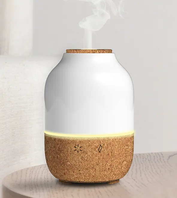 Diffuseur d'arômes en bois d'huiles essentielles pour la maison 130ML Diffuseur d'humidificateur d'air en céramique