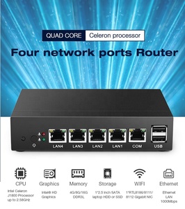 Hly Cheap Desktop <strong>Computer</strong> Router Firewall Hardware Four Core J1900 In-tel Ce-leron Processor 4 Gigabit Lan Mini PC - Product Image 3