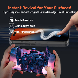 Dễ Dàng Cài Đặt Cho iPhone 16 15 14 13 12 Pro Max Tempered Glass 9H Cho iPhone Bảo Vệ Màn Hình Bụi Loại Bỏ Cài Đặt Kit Công Cụ - Product Image 5