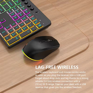 114-Key RGB Silent <strong>Wireless</strong> <strong>Keyboard</strong> and Mouse Combo 2.4G <strong>Bluetooth</strong> <strong>Computer</strong> Accessory for Laptop/PC - Product Image 2