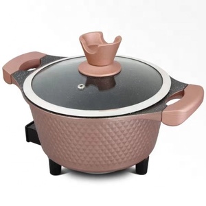 多機能無煙電気フライパン電気ラウンドポット家庭用電気ミニ炊飯器 - Product Image 5