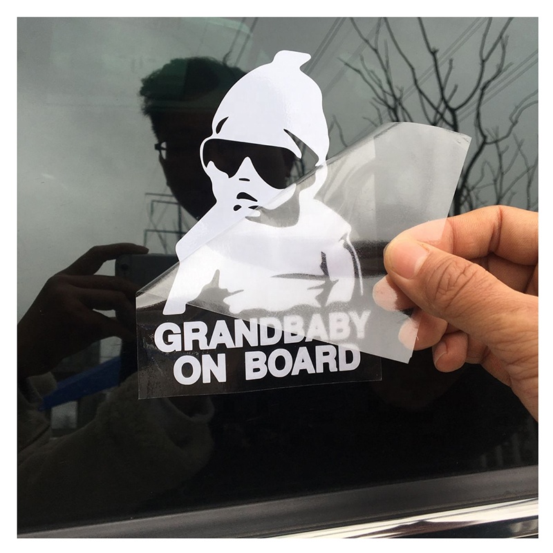 White color window sticker