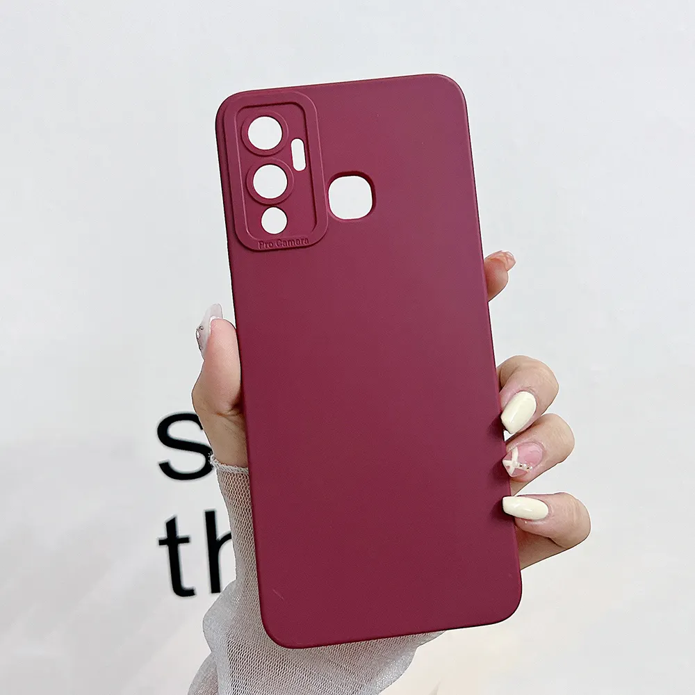 Casing ponsel TPU untuk Infinix Hot 40 Pro, casing penutup ponsel kamera untuk Infinix Hot 40 40 Pro Smart 8 8Plus Hot 40i Spark 20C SparkGo 2024