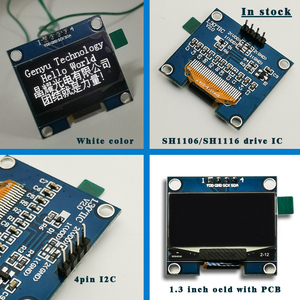 12864 Display 1.3 OLED I2C schermo blu bianco OLE Display Module 4pin PCB IIC Drive SSD1306 128x64 dot 0.96 modulo Display OLED - Product Image 2