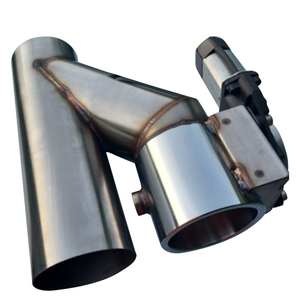 Exhaust <strong>Header</strong> Pipe Stainless Steel Dual Valve With Dual Valve System Switch Remote2'' 2.<strong>5</strong>&quot; 3&quot; Electric Exhaust Cutout Kit Y Pip