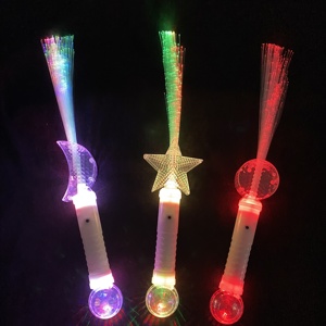 Promocionais Glow Stick Piscando círculo lua sta <span class=keywords><strong>Led</strong></span> Fibra Óptica Wand - Product Image 3