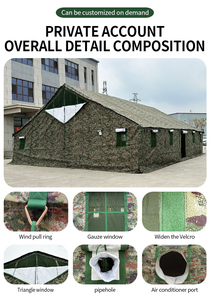 Bạt chiến thuật cắm trại lệnh vải chống cháy Lều doanh trại ngoài trời - Product Image 5