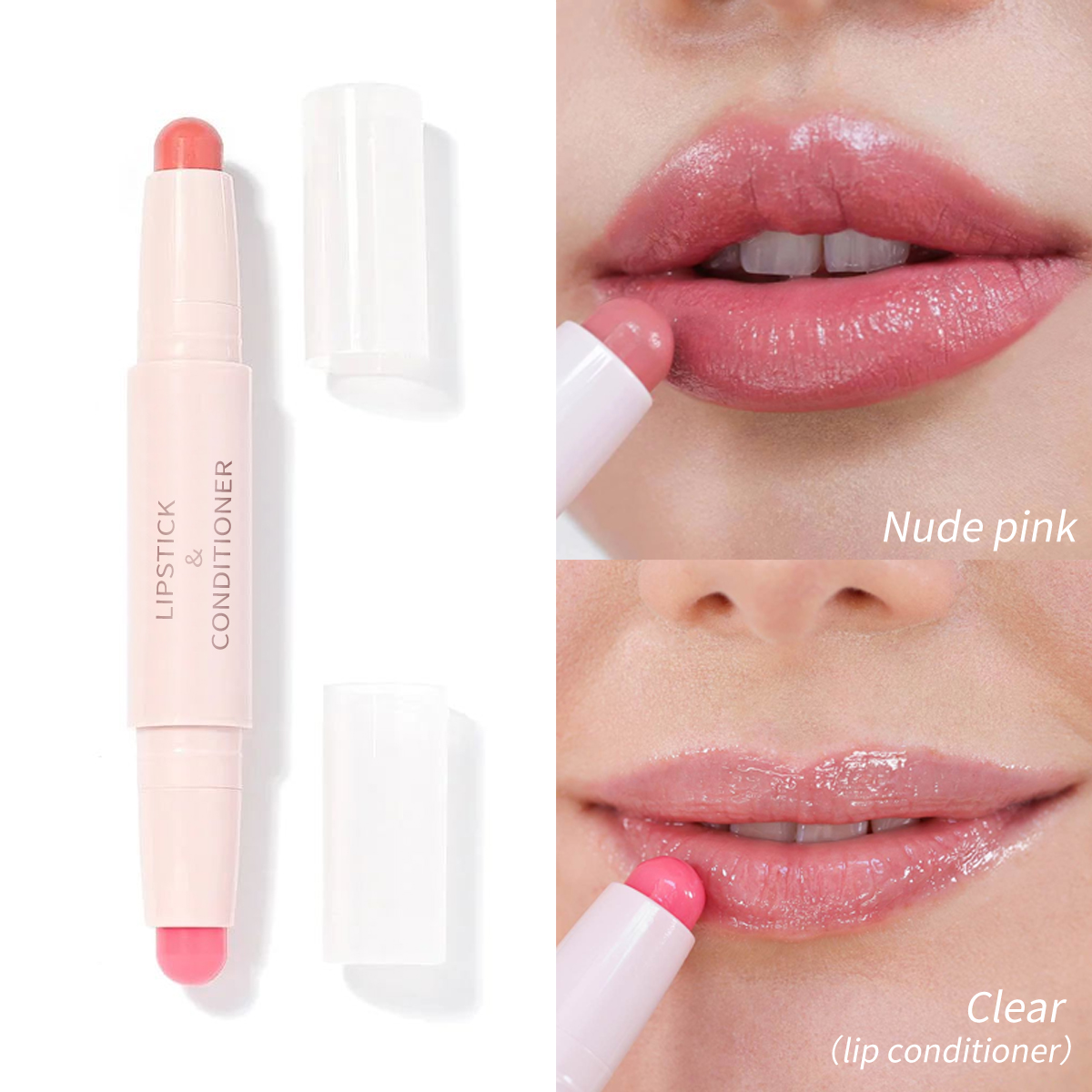 #1สีชมพูเปลือย + ใส