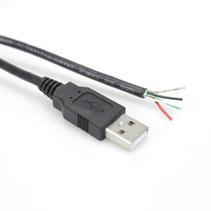 2.0 USB แบบกำหนดเอง-สายเคเบิลตัวผู้กับสายไฟเปลือยสายเคเบิลข้อมูลแบบหุ้มฉนวนสำหรับกล้องเครื่องพิมพ์คอมพิวเตอร์ - Product Image 2