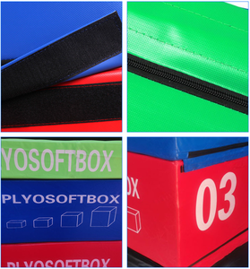 Cajas de entrenamiento pliométricas suaves de PVC 4 en 1 a precio de fábrica para ejercicios de salto y programas de acondicionamiento físico - Product Image 3