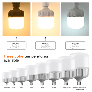 Factory <strong>Price</strong> E27 T Shape <strong>LED</strong> Lamp Bulb B22 Base AC Power MR16 Type 3000K CCT Aluminum Warehouse <strong>5W</strong>-60W Options ROHS Certified - Product Image 4