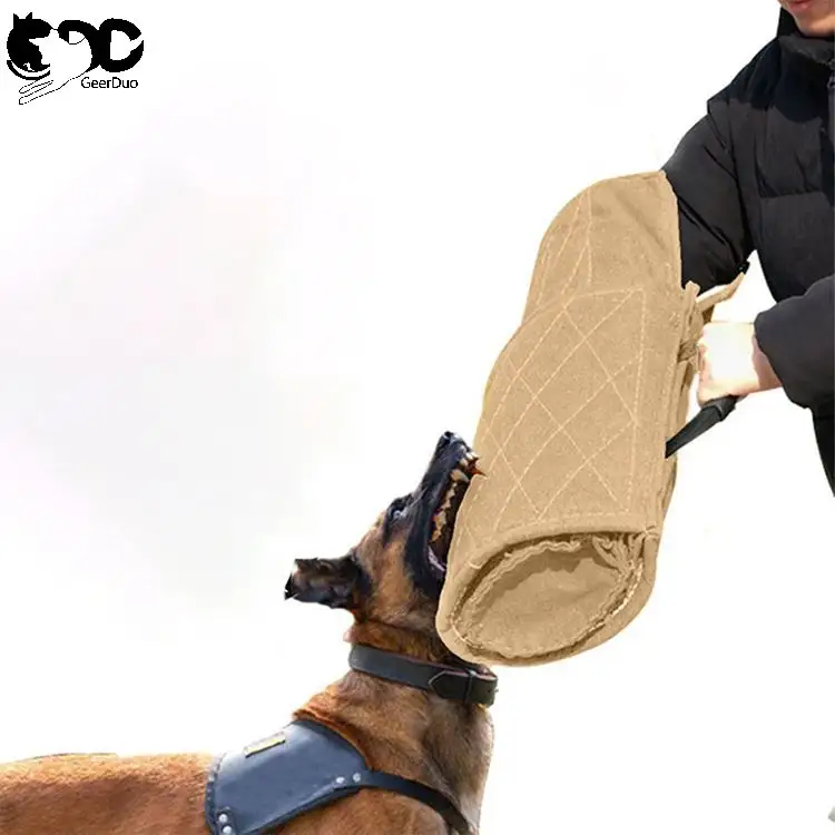 GeerDuo Pet Padded Training Protection Equipment Pitbull Attack Agitation Durable Dog Bite Arm Tug Sleeve