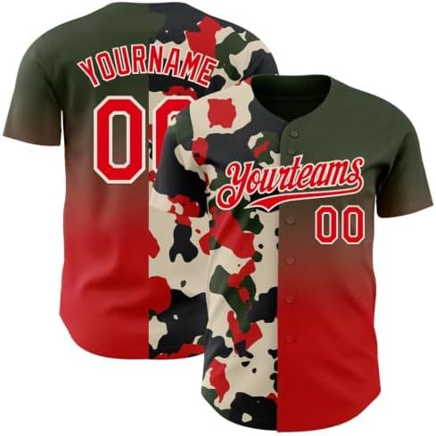 Camo-olive Green and Red