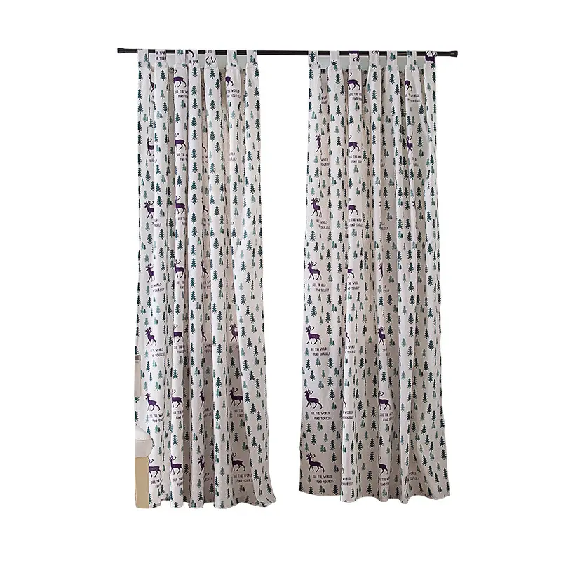 Factory direct selling Nordic style curtains, printed children's curtains, American country curtains