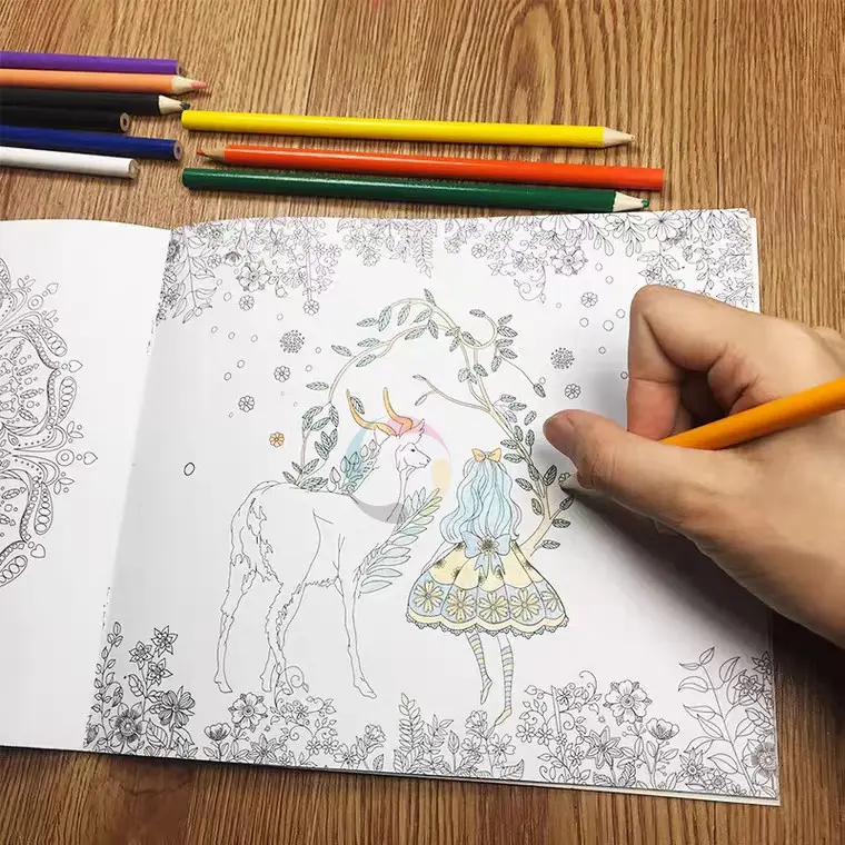 طباعة كتاب تلوين الكبار جولة Colouring الأطفال دفتر رسم طباعة اللوحة دفتر للأطفال والكبار