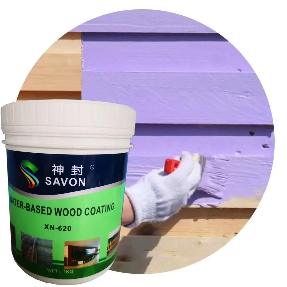 Suministro de fábrica Revestimiento a base de agua resistente al desgaste para el hogar para productos de madera Pintura de madera para exteriores