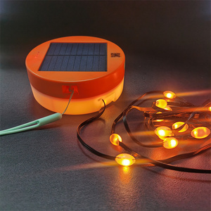 Bankcn装飾5m屋外防水カスタムRGBマルチカラー充電式PVCスマートソーラーパワーLEDストリングライト - Product Image 6