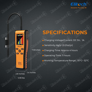 Elitech HVAC Tool <strong>Inframate</strong> C Infrared R-744 Refrigerant Leak Detector Carbon Dioxide CO2 Leakage Tester - Product Image 5