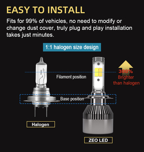 A8プラス3色H11 H4 ledライト高低ビームスモールミニH4 H7 ledヘッドライト電球 - Product Image 5