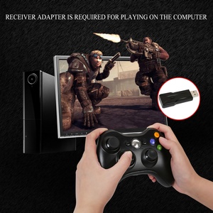 Titreşim ile 2.4G kablosuz Xbox 360 Gamepad Microsoft Xbox Motor kontrolörü 360 ve PC için oyun Joystick alıcı Win7/8/10 - Product Image 3