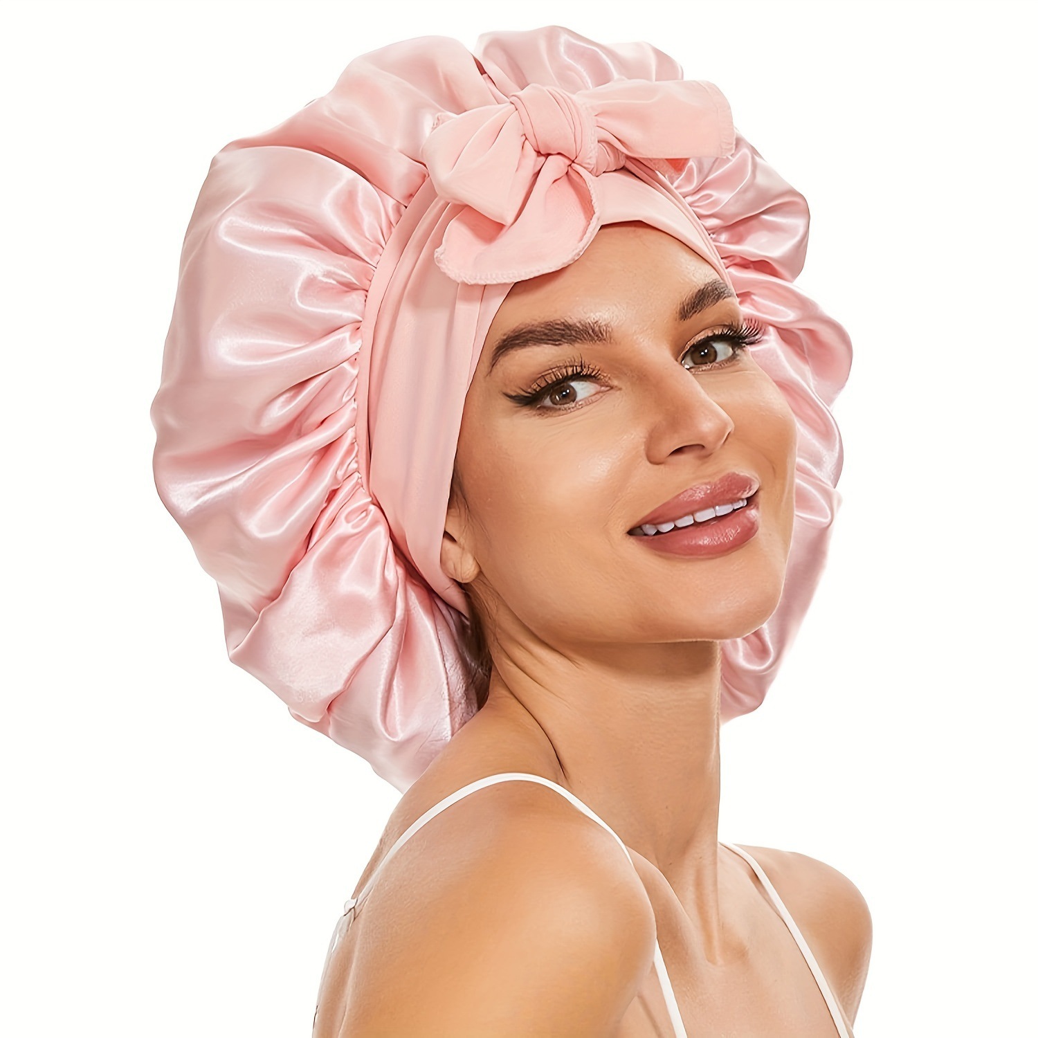 Ruban double couche moyen de haute qualité rose corail