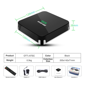 Hybrid <strong>DVB</strong> T2 <strong>ATSC</strong> OTT HD STB <strong>Android</strong> TV Box Media Player <strong>Android</strong> TV Box Combo Ott+<strong>Atsc</strong> Receiver Set Top Box - Product Image 3
