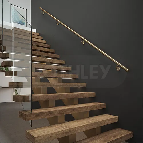 Rami Rothley — balustrade en acier inoxydable de couleur noire, raccords industriels modernes, accessoires complets pour escaliers