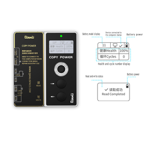 עבור iPhone 11 12 פרו מקסימום פופ מוקפץ הצפנת תיקון סוללה נתונים תכנית סוללה נתונים מתקן Qianli עותק כוח