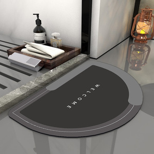 新型高吸水性硅藻土垫快速干燥防滑浴垫浴室软硅藻土垫 - Product Image 5
