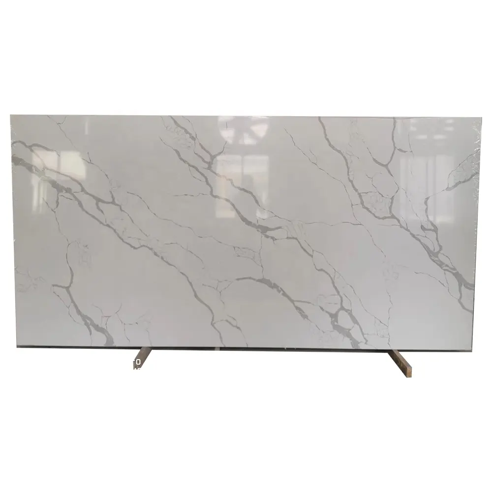 China atacado barato veia cinza calacata ouro quartz que parece de mármore artificial branco