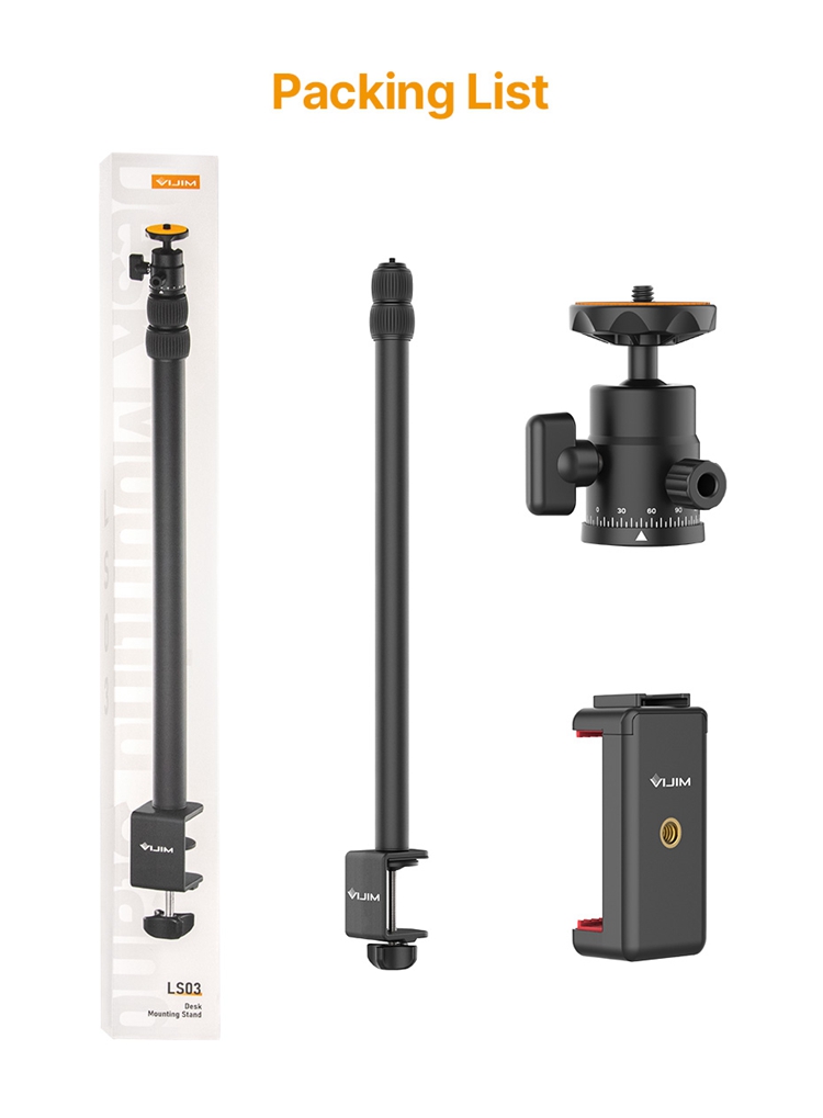 ODM/OEM VIJIM LS03 Light Stand With Phone Holder for iPhone One Plus