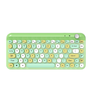 Teclado inalámbrico OEM Android/Windows/IOS compatible con Retro BT 5,0 teclado recargable con 84 teclas