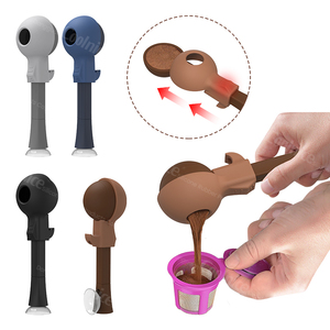 Colher de café & Funil para reutilizáveis K Copo Recarregáveis Coffee Pods colher com funil para café moído e proteína em pó - Product Image 5