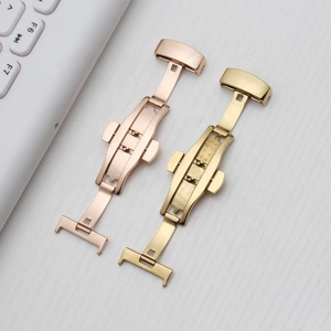Butterfly <strong>Deployment</strong> Buckle Automatic Double Click Stainless Steel <strong>Clasp</strong> Strap for Watch Band 16 18 mm 20mm 22mm Watchband <strong>Clasp</strong> - Product Image 2