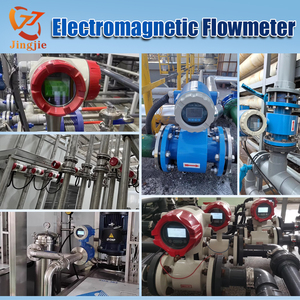 Medidor de flujo electromagnético Jingjie DN200 Ttri-clamp, salida de 4-20ma, medidor de flujo de agua magnético Digital para soluciones de sal alcalina, barro - Product Image 4