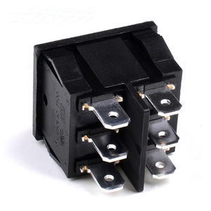 DPDT 6 PIN 19.6*22MM単列ロッカースイッチT125 1E4 4 4ポジションスイッチ照明付きロッカースイッチ - Product Image 3