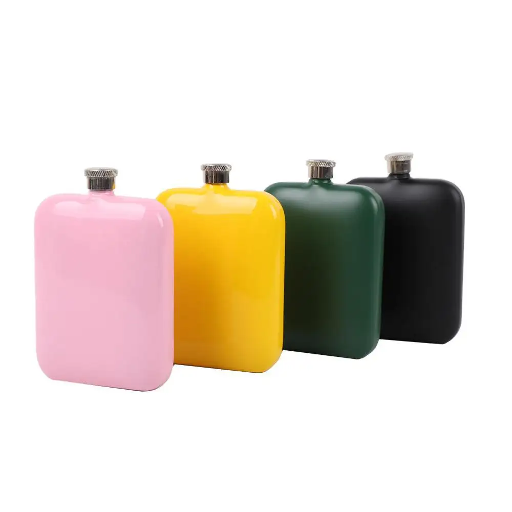 Personalizado macaron cores Álcool Hip Flask Presente Uísque Vinho Pot Garrafa De Aço Inoxidável Hip Flask