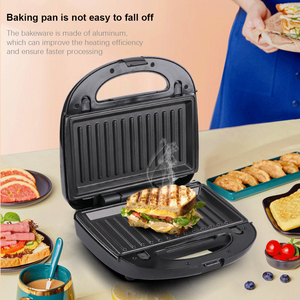 <strong>2</strong> Slices Multifunction 3 in 1 Breakfast Snack <strong>Cake</strong> Electric Panini Sandwich <strong>Maker</strong> Belgian Waffle <strong>Maker</strong> with Removable Plates - Product Image 5