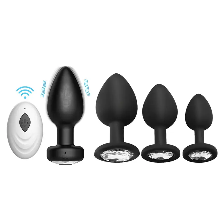 Plugue vibrador anal para homens, plugue anal de silicone, brinquedos sexuais para sexo, anal, controle remoto, silencioso, conjunto de plug anal