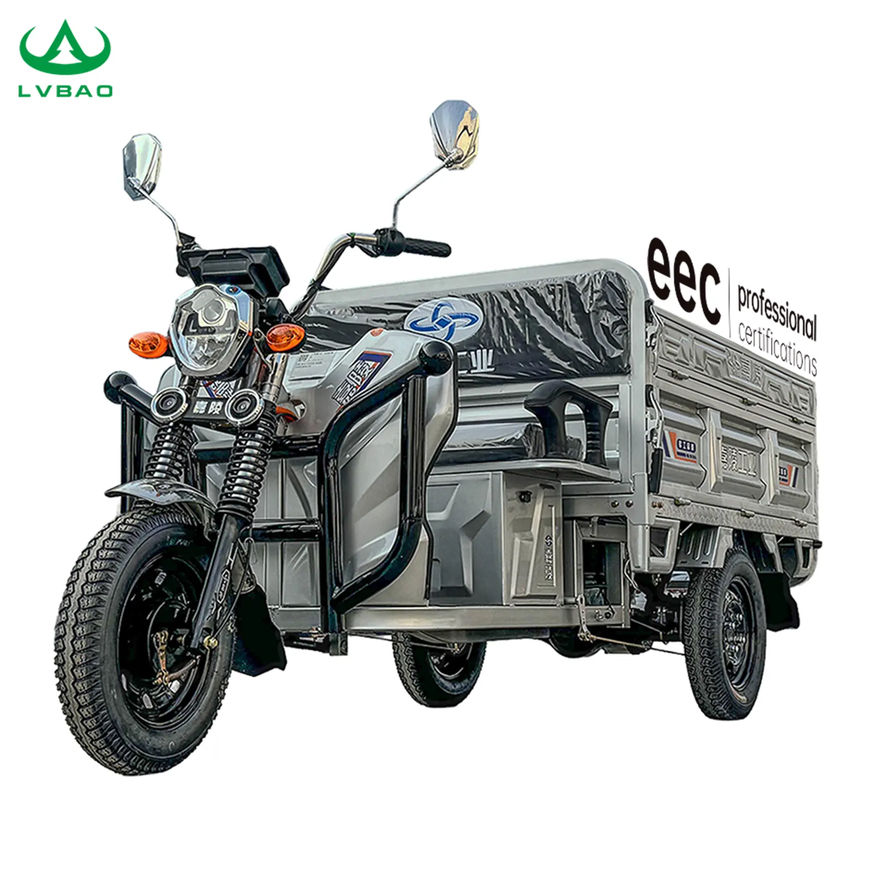 LB-LB160GY Triciclo elétrico de carga de cabine com 3 rodas fabricado profissionalmente com grande potência 60V1000W
