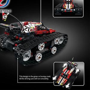 2 in 1 Diy uzaktan kumandalı kamyon oyuncak yapı taşları RC araba kiti yapı taşı araba - Product Image 4