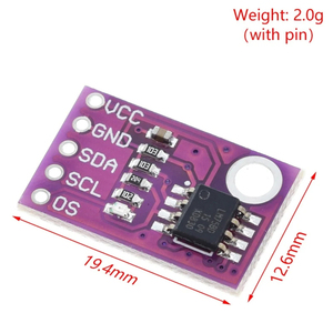 LM75 LM75A温度センサー高速I2Cインターフェイス高精度開発ボードモジュール - Product Image 3