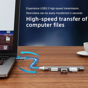ฮับ3.0 <span class=keywords><strong>USB</strong></span> 4พอร์ตความเร็วสูง Type C Splitter 5Gbps พอร์ตหลายพอร์ตอุปกรณ์เสริมคอมพิวเตอร์อุปกรณ์ชาร์จสถานี4 <span class=keywords><strong>USB</strong></span> 3.0พอร์ต2.0พอร์ต - Product Image 3