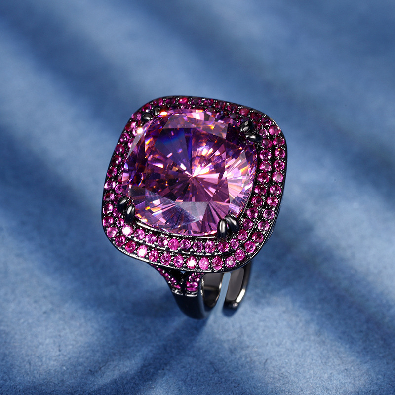 Black gold dried rose ring