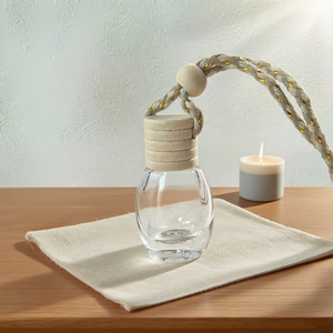 ขวดแก้วเปล่าขนาดเล็ก 5 มล. สำหรับน้ำหอมปรับอากาศ รูปทรงไข่ ใช้แขวนในรถยนต์ พิมพ์ลายสกรีน ปั๊มร้อน ลดราคาพิเศษ - Product Image 1