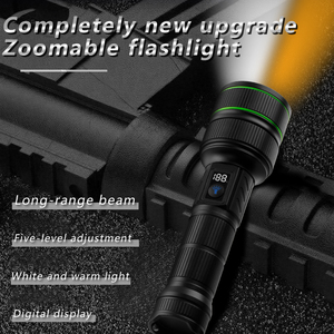 Cao lumens ngân hàng điện USB có thể sạc lại Zoomable LED không thấm nước dài phạm vi mạnh mẽ LED ngọn đuốc ánh sáng chiến thuật đèn pin - Product Image 5