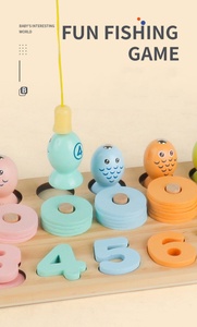 モンテッソーリDIYスタッキング3Dナンバー数学学習玩具マルチカラー木製就学前カウント玩具2〜4歳のユニセックス子供向け - Product Image 5